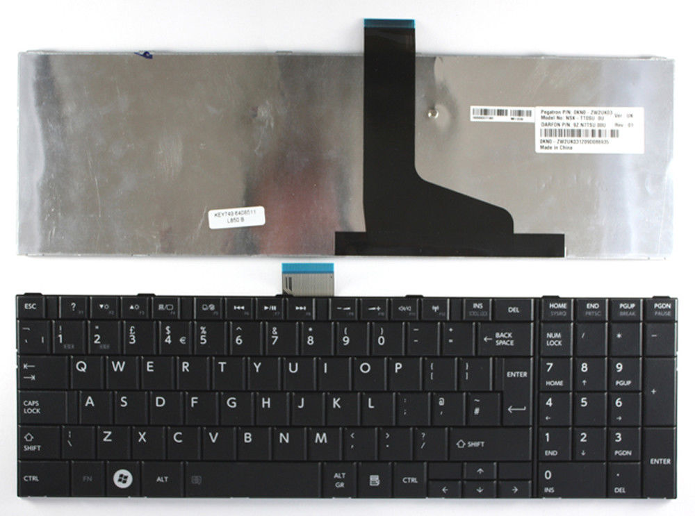 Replacement Keyboard With Frame For Toshiba Satellite C845-S4230 C845-SP4201A C845-SP4201KA C845-SP4201SA C845-SP4201SL C845-SP4202SA C845-SP4207KL C845-SP4214SL C845-SP4221SL US Layout Black Color